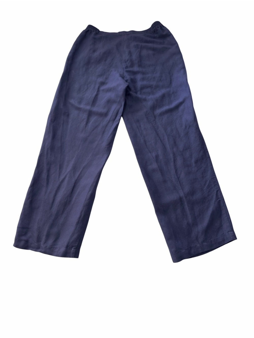 Lino USA Navy Linen Blend 2 Piece Blouse Pant Set Size Medium Summer Vacation - Picture 9 of 16